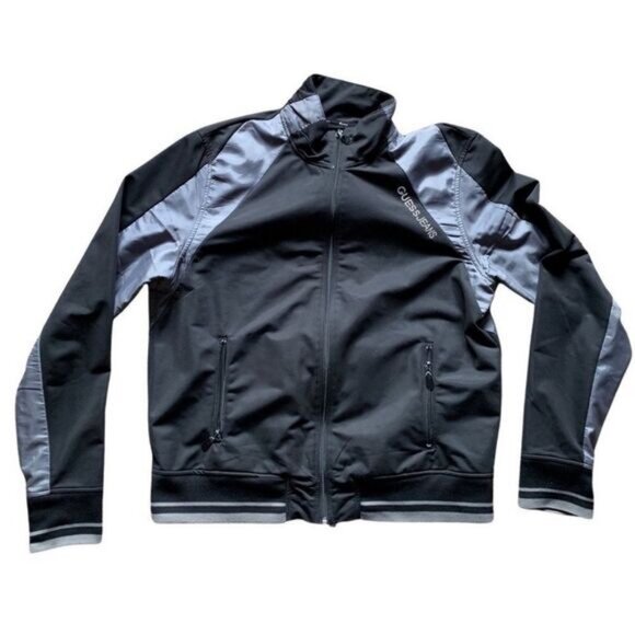 Guess Jeans Large Black Track Jacket Full Zip. - Picture 1 of 4